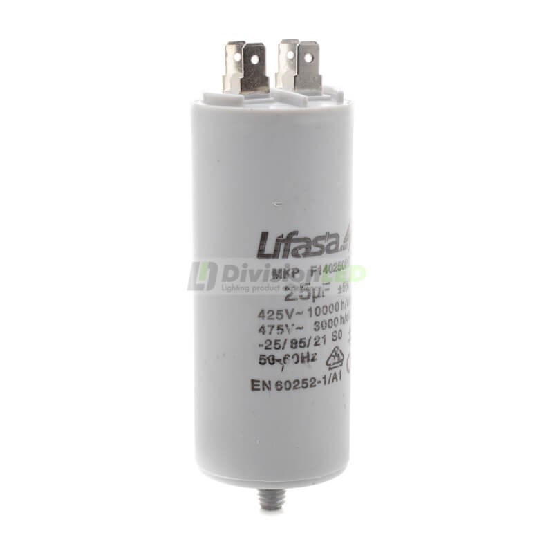 Condensador de Motor 25µf 450V LIFASA F140250PC