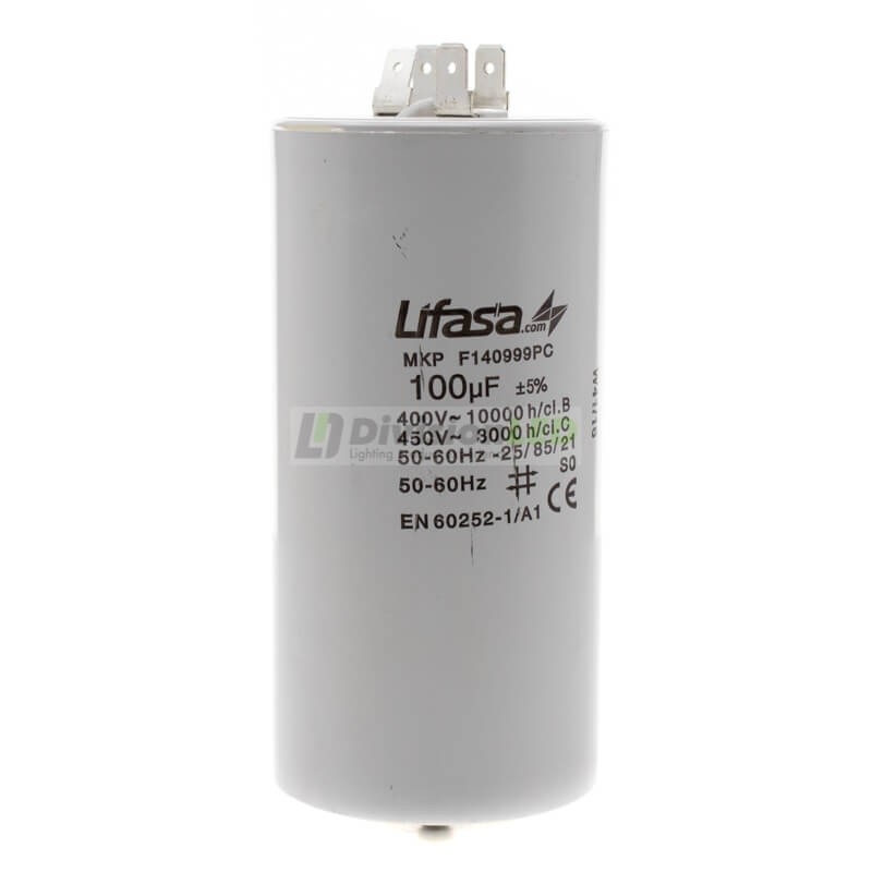 Condensador de Motor 100µf 450V LIFASA F140999PC
