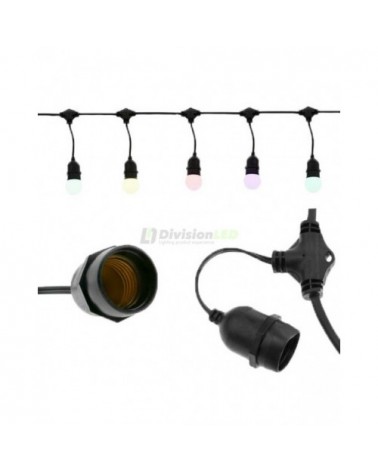 Guirnalda 10 casquillos E27 para exterior IP65 ¡EN OFERTA!