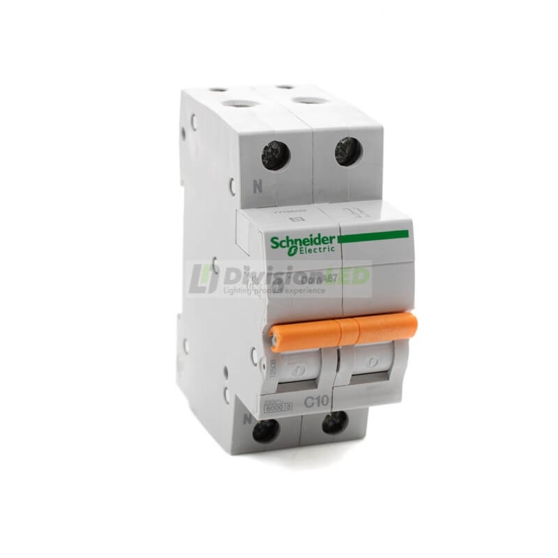 Schneider Domae 12508 Interruptor magnetotérmico 1P+N 10A C 6kA