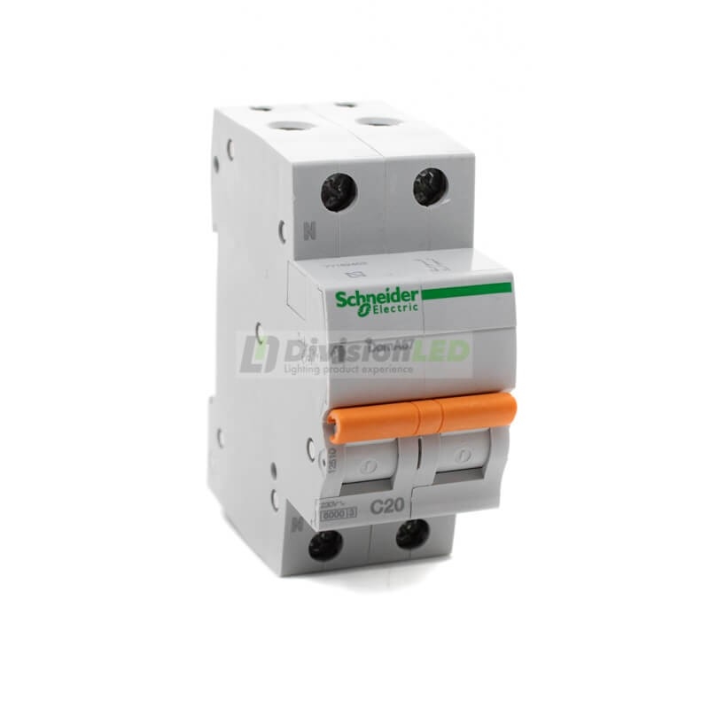 Schneider Domae 12510 Interruptor magnetotérmico 1P+N 20A C 6kA