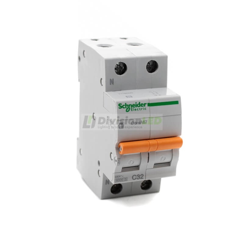 Schneider Domae 12512 Interruptor magnetotérmico 1P+N 32A C 6kA