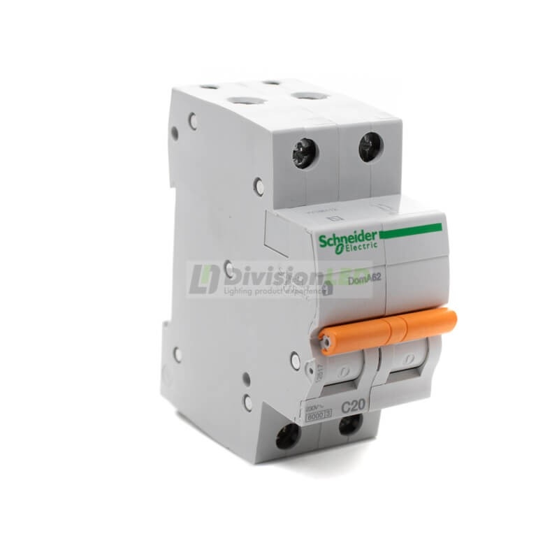 Schneider Domae 12517 Interruptor magnetotérmico 2P 20A C 6kA