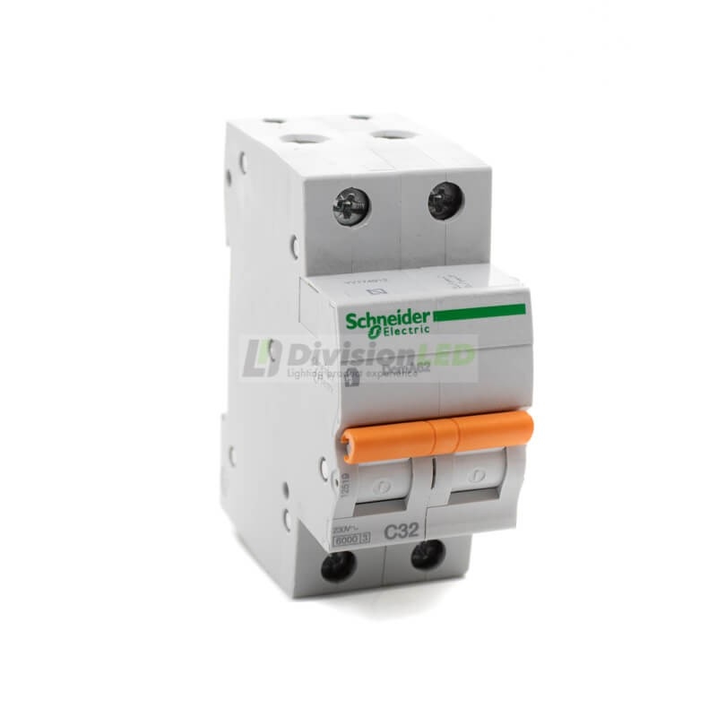 Schneider Domae 12519 Interruptor magnetotérmico 2P 32A C 6kA