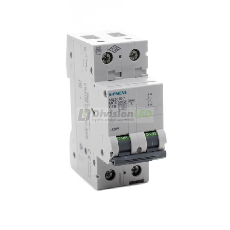 Siemens 5SL6510-7 Interruptor magnetotérmico 1P+N 10A C 6kA