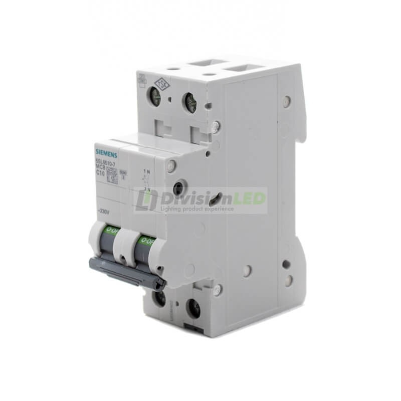 Siemens 5SL6510-7 Interruptor magnetotérmico 1P+N 10A C 6kA