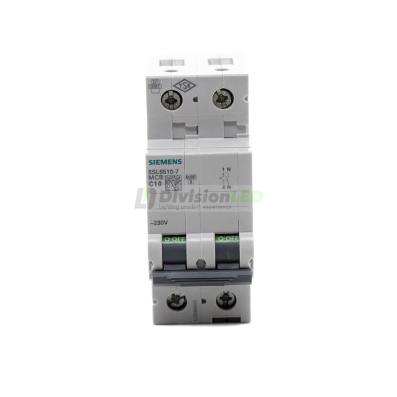 Siemens 5SL6510-7 Interruptor magnetotérmico 1P+N 10A C 6kA