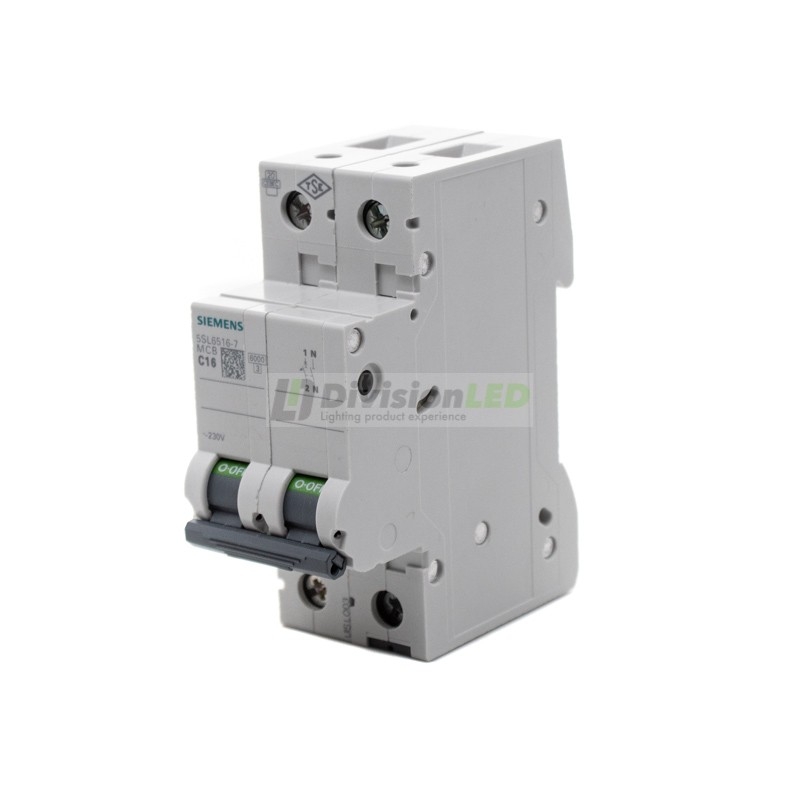 Siemens 5SL6516-7 Interruptor magnetotérmico 1P+N 16A C 6kA