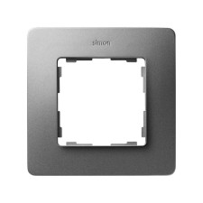 Simon 8200610-093 Marco compacto 1 elemento Aluminio Frío Base Blanco