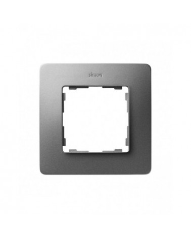 Simon 8200610-093 Marco compacto 1 elemento Aluminio Frío Base Blanco