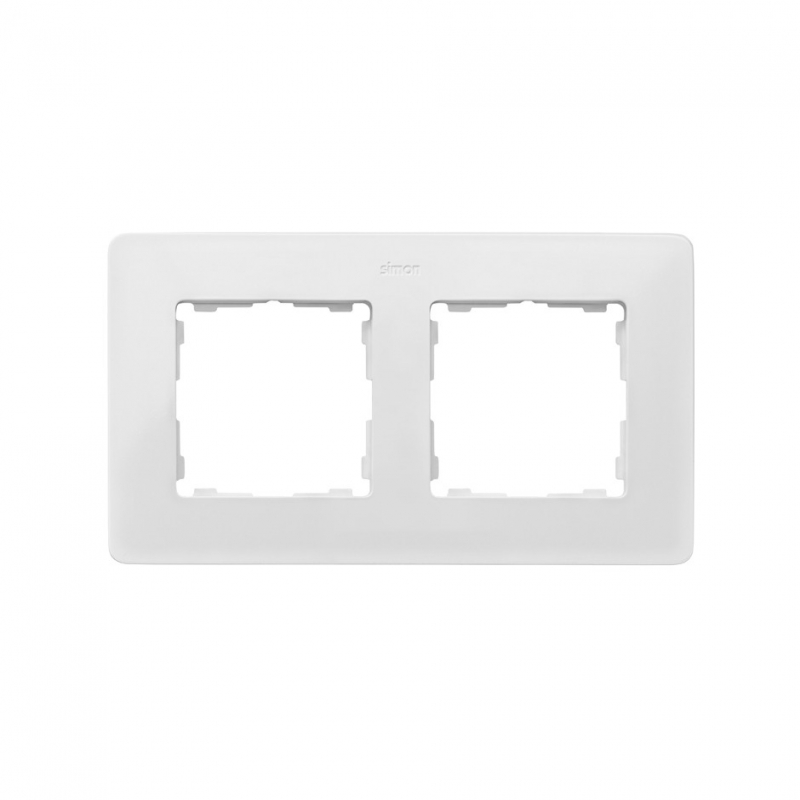 Simon 8200620-230 Marco para 2 elementos blanco base aluminio