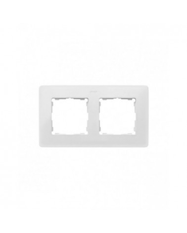 Simon 8200620-230 Marco para 2 elementos blanco base aluminio