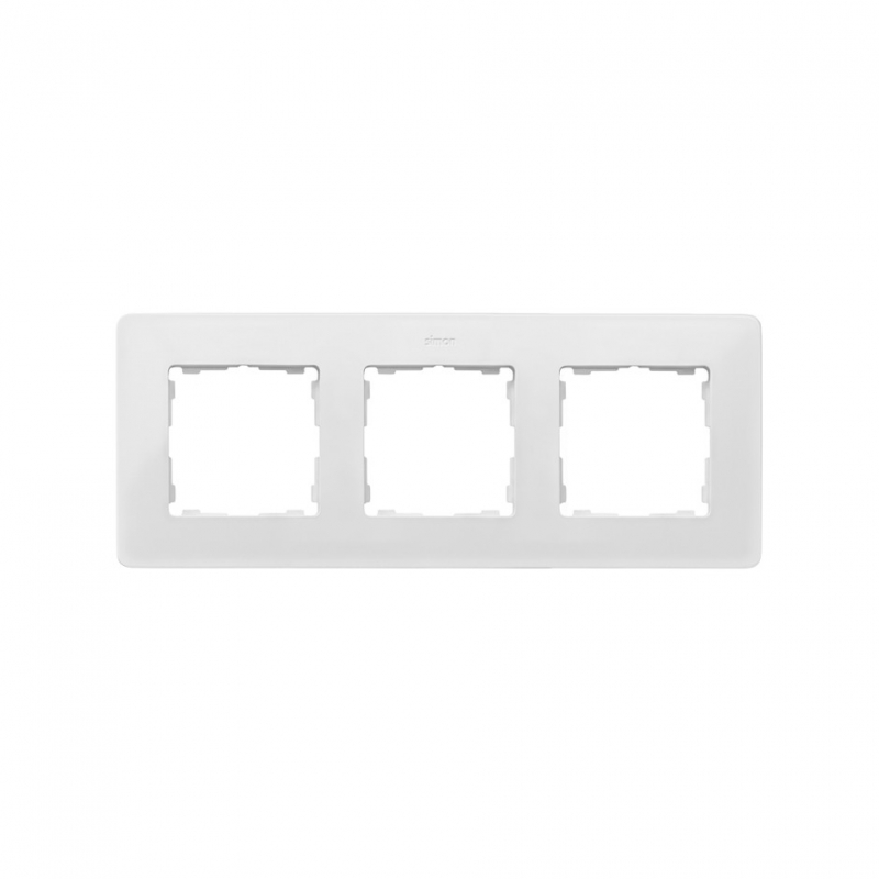Simon 8200630-230 Marco para 3 elementos blanco base aluminio