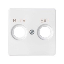 Simon 82097-30 Placa para tomas inductivas de R-TV+SAT blanco -¡en 360°!