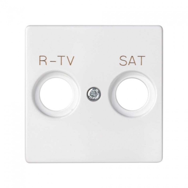 Simon 82097-30 Placa para tomas inductivas de R-TV+SAT blanco -¡en 360°!