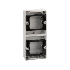 Simon 4400763-035 Base de superficie para 2 elementos vertical -¡en 360°!