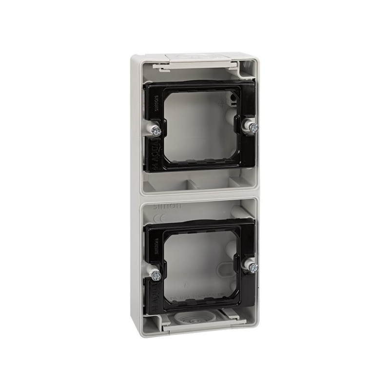 Simon 4400763-035 Base de superficie para 2 elementos vertical -¡en 360°!