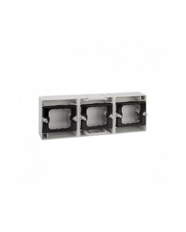 Simon 4400765-035 Base de superficie para 3 elementos horizontal -¡en 360°!