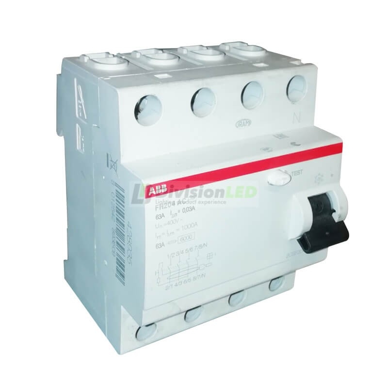 ABB FH204AC-63/0.03 Interruptor diferencial 4P 63A AC 30mA 2CSF204006R1630