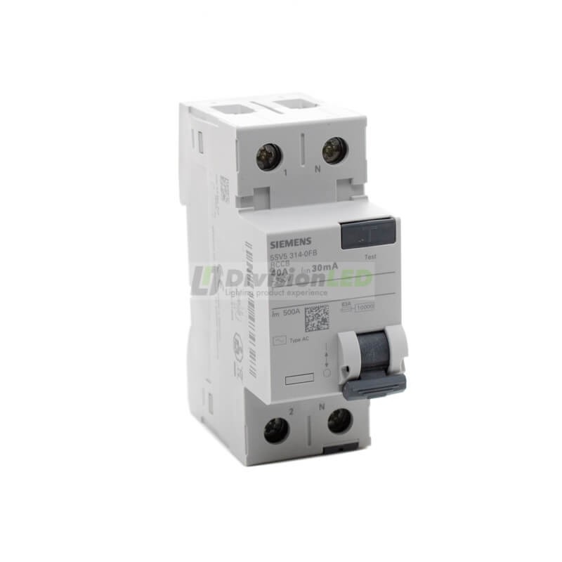Siemens 5SV5314-0FB Interruptor diferencial 2P 40A AC 30mA
