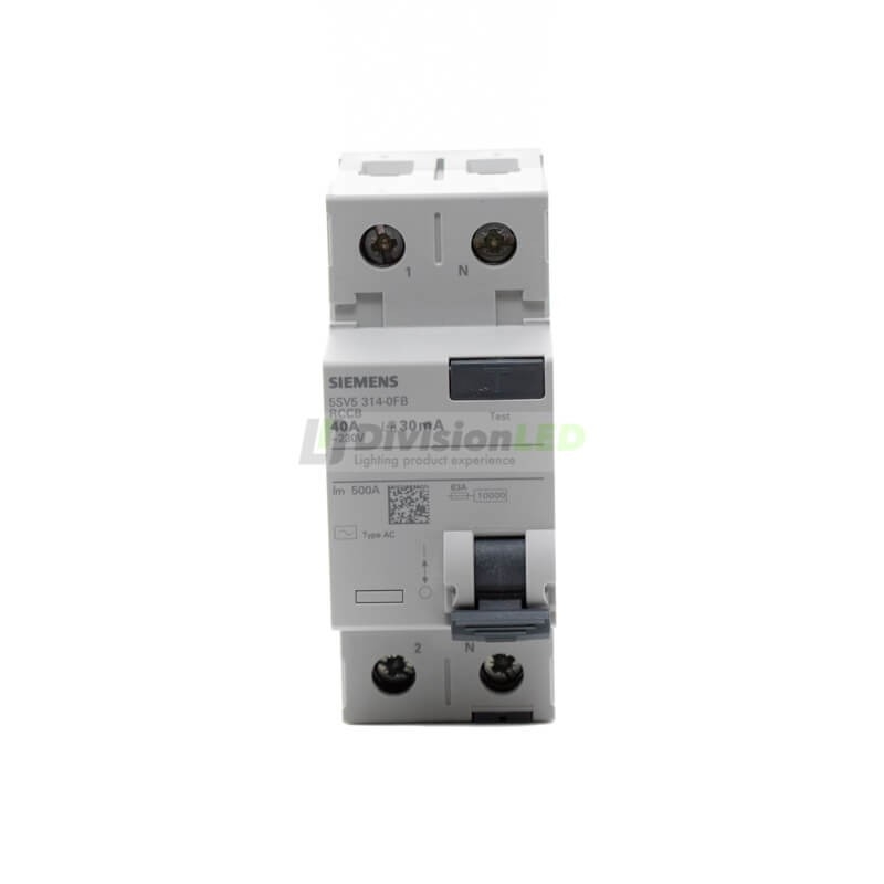 Siemens 5SV5314-0FB Interruptor diferencial 2P 40A AC 30mA