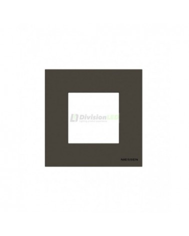 Niessen Zenit N2271 AN Marco 1 elemento 2 módulos antracita efecto flotante