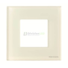 Niessen Zenit N2271 CB Marco 1 elemento 2 módulos cristal blanco efecto flotante