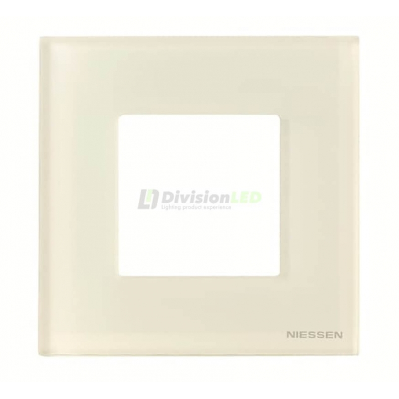Niessen Zenit N2271 CB Marco 1 elemento 2 módulos cristal blanco efecto flotante