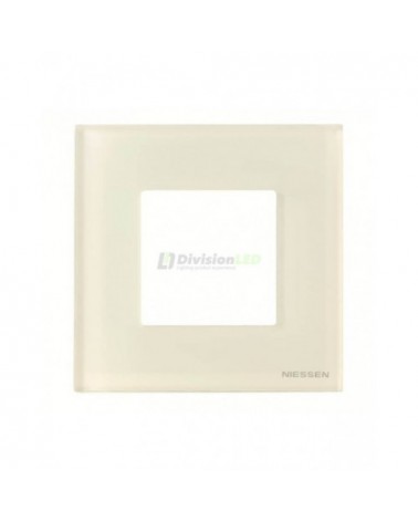 Niessen Zenit N2271 CB Marco 1 elemento 2 módulos cristal blanco efecto flotante