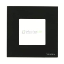 Niessen Zenit N2271 CN Marco 1 elemento 2 módulos cristal negro efecto flotante