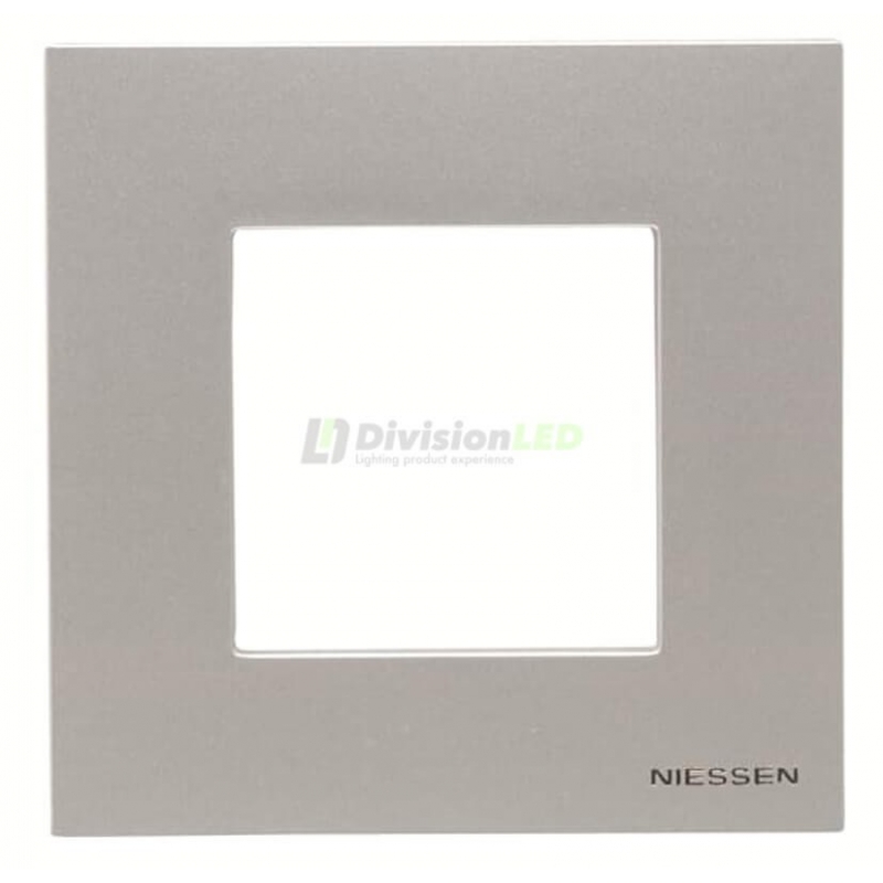 Niessen Zenit N2271 PL Marco 1 elemento 2 módulos plata efecto flotante