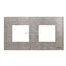 Niessen Zenit N2272 OX Marco 2 elementos acero inoxidable efecto flotante