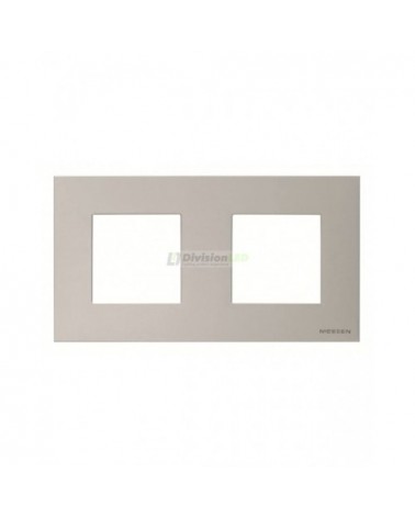 Niessen Zenit N2272 PL Marco 2 elementos plata efecto flotante