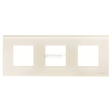 Niessen Zenit N2273 CB Marco 3 elementos cristal blanco efecto flotante