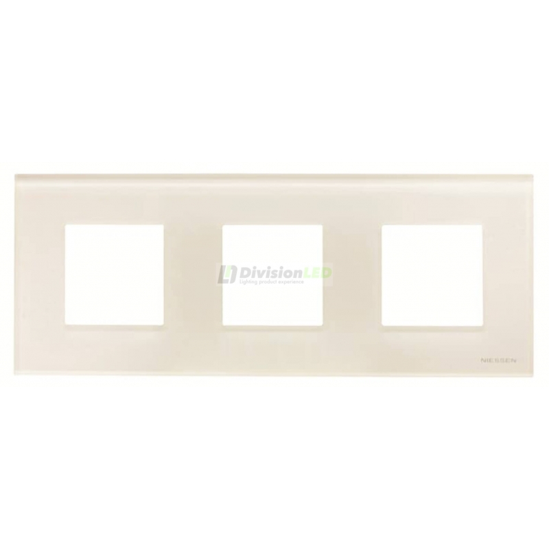 Niessen Zenit N2273 CB Marco 3 elementos cristal blanco efecto flotante