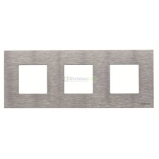 Niessen Zenit N2273 OX Marco 3 elementos acero inoxidable efecto flotante