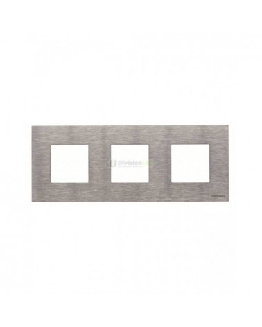 Niessen Zenit N2273 OX Marco 3 elementos acero inoxidable efecto flotante