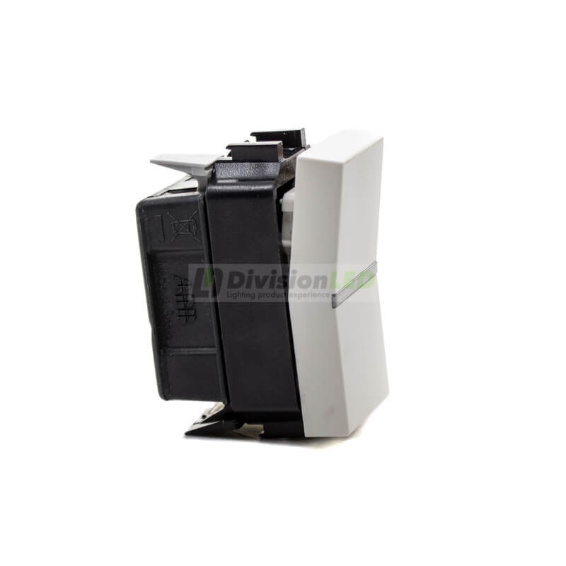 Interruptor monopolar Niessen Zenit N2101 BL módulo estrecho blanco