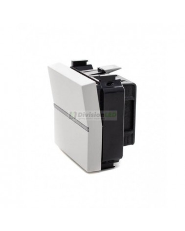 Interruptor monopolar Niessen Zenit N2201 BL módulo ancho blanco