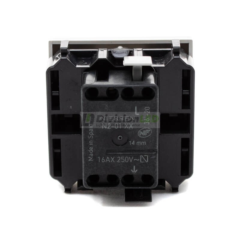 Niessen Zenit N2201 BL Interruptor monopolar módulo ancho blanco