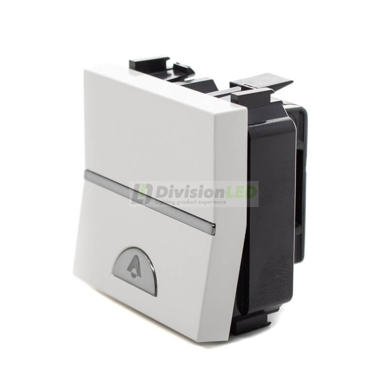 Pulsador grabado campana Niessen Zenit N2204 BL modulo ancho blanco