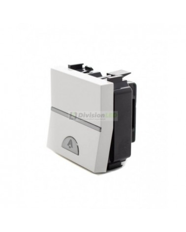 Pulsador grabado campana Niessen Zenit N2204 BL modulo ancho blanco