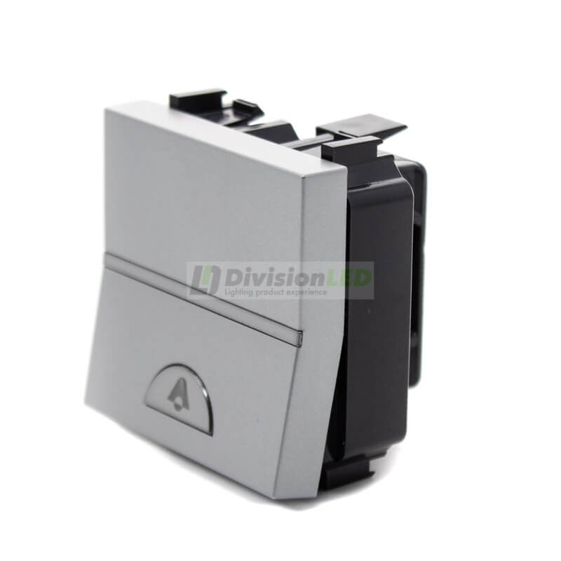 Niessen Zenit N2204 PL Pulsador grabado campana modulo ancho plata