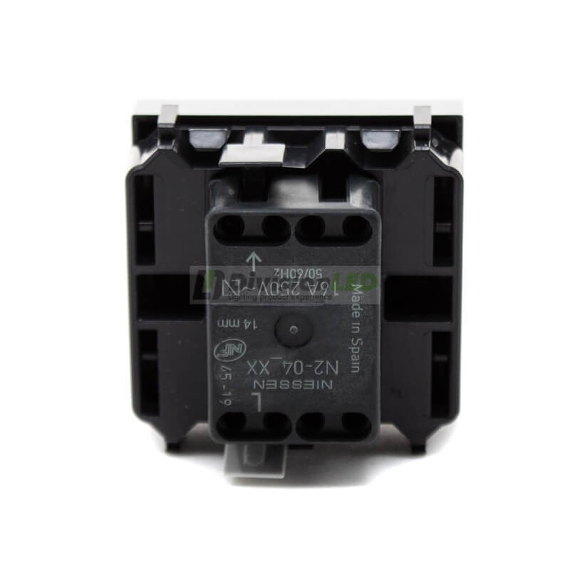 Niessen Zenit N2204 PL Pulsador grabado campana modulo ancho plata