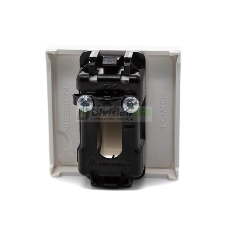 Salida de cables Niessen Zenit N2207 BL módulo ancho blanco