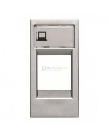 Niessen Zenit N2118.1 PL Tapa conector RJ45 módulo estrecho plata