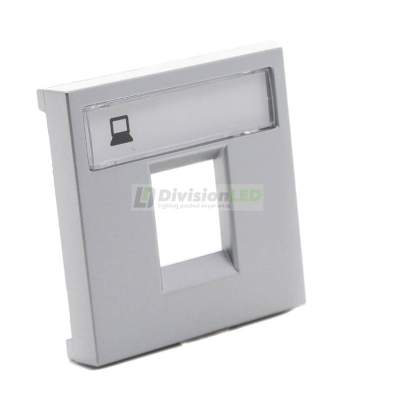 Niessen Zenit N2218.1 PL Tapa conector RJ45 módulo ancho plata