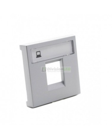 Niessen Zenit N2218.1 PL Tapa conector RJ45 módulo ancho plata