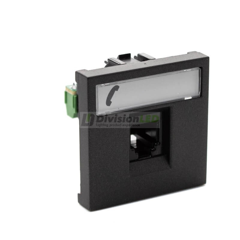 Toma telefónica Niessen Zenit N2217.6 AN 6 contactos RJ12 módulo ancho antracita