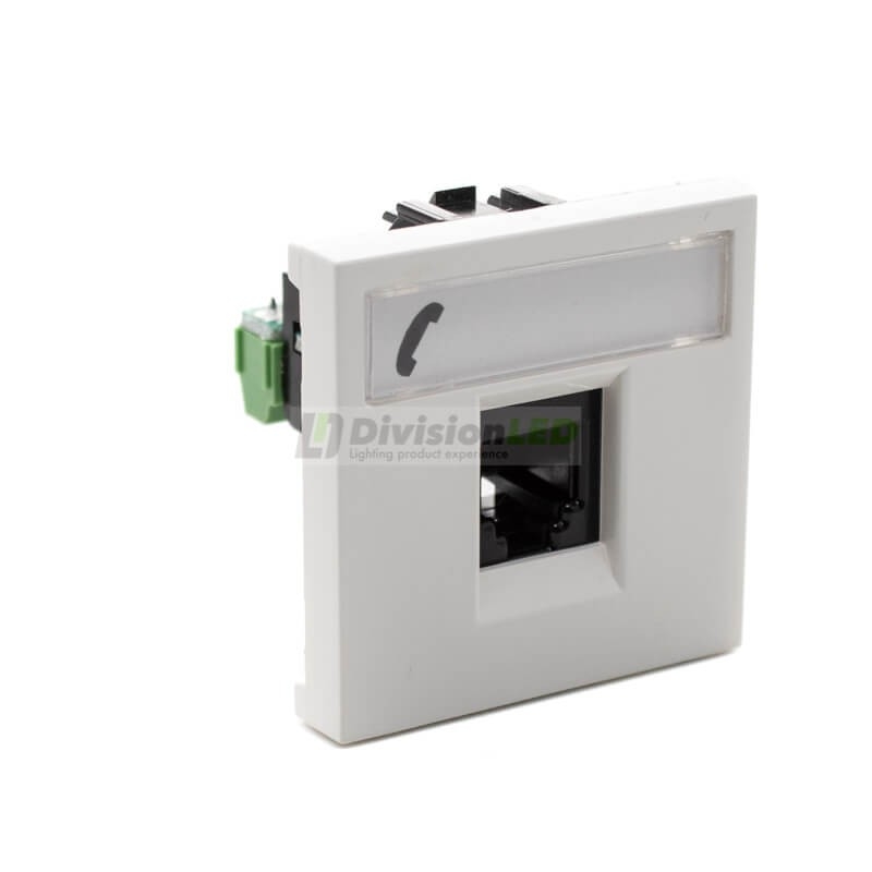 Toma telefónica Niessen Zenit N2217.6 BL 6 contactos RJ12 módulo ancho blanco